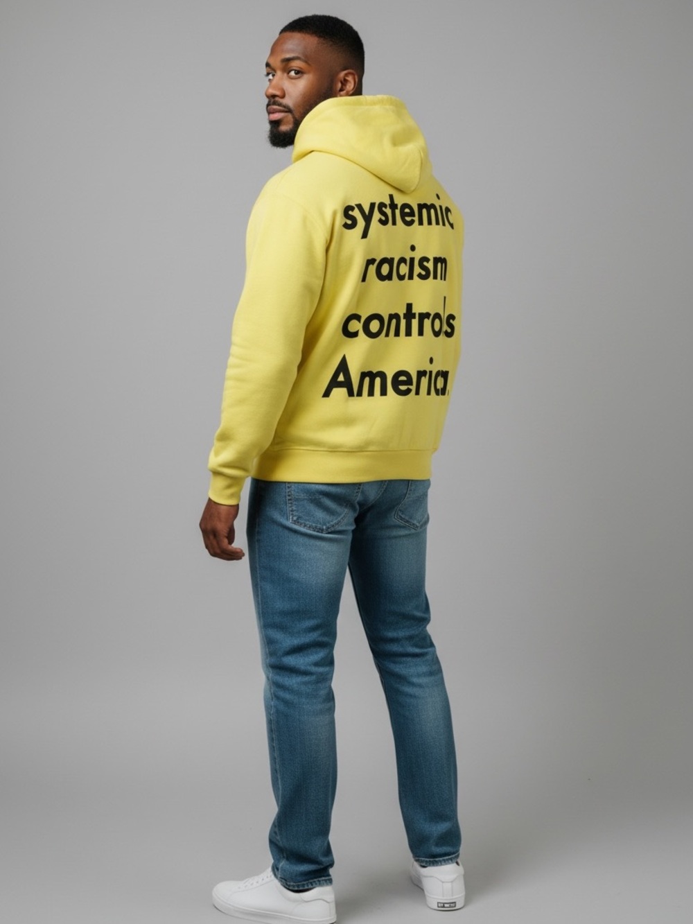 denim Tears Men's Yellow Graphic Pullover Hoodie - Picture 3 of 4